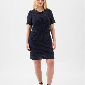 Gap Factory Crotchet Mini Dress Size M in navy uniform